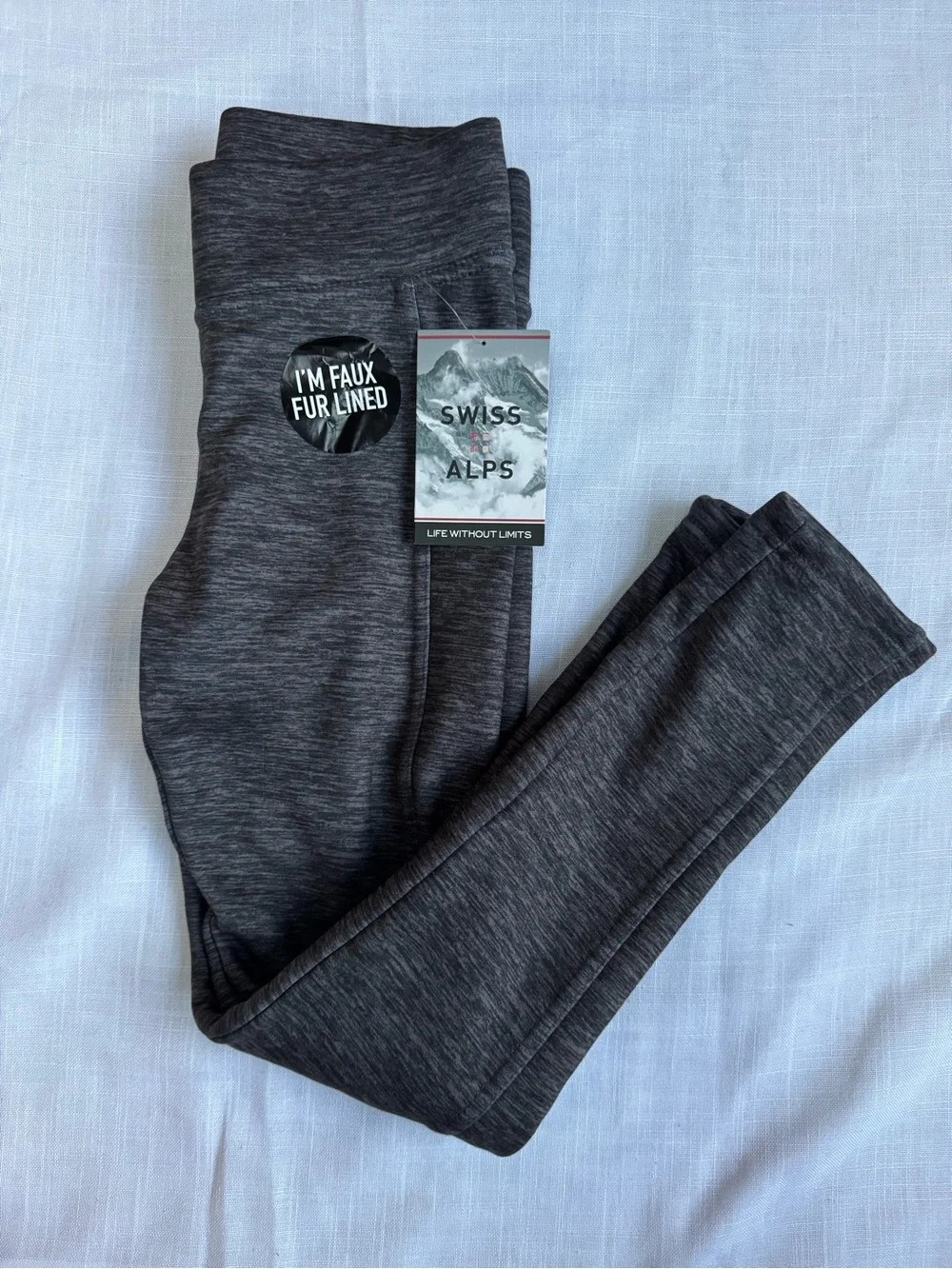 Girls Faux-Fur Lined Leggings